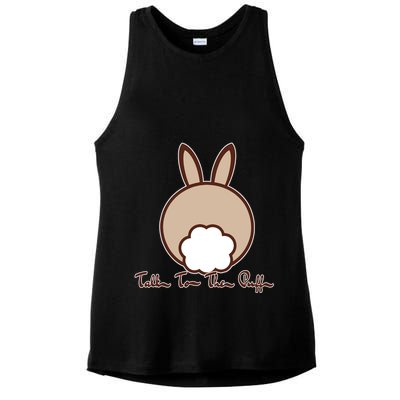 Talk To The Puff Funny Easter Bunny Ladies PosiCharge Tri-Blend Wicking Tank