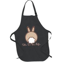 Talk To The Puff Funny Easter Bunny Full-Length Apron With Pockets