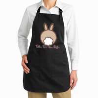 Talk To The Puff Funny Easter Bunny Full-Length Apron With Pockets