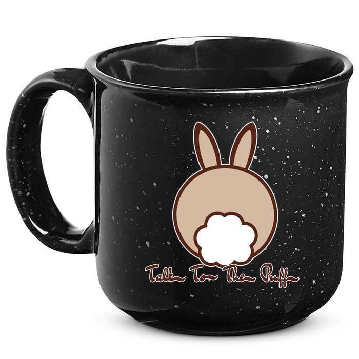 Talk To The Puff Funny Easter Bunny 15oz Campfire Ceramic Mug