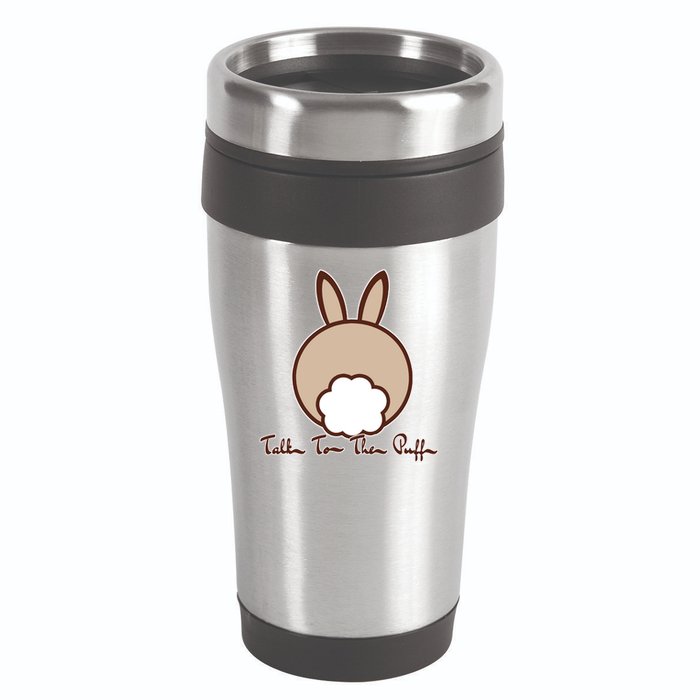 Talk To The Puff Funny Easter Bunny 16oz Travel Tumbler