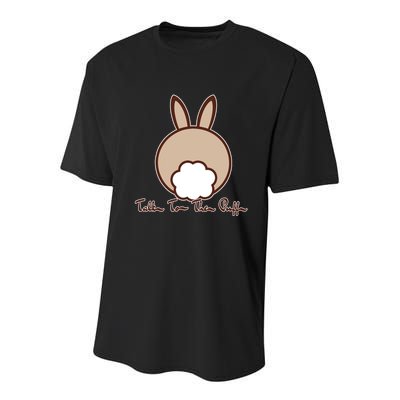 Talk To The Puff Funny Easter Bunny Youth Performance Sprint T-Shirt