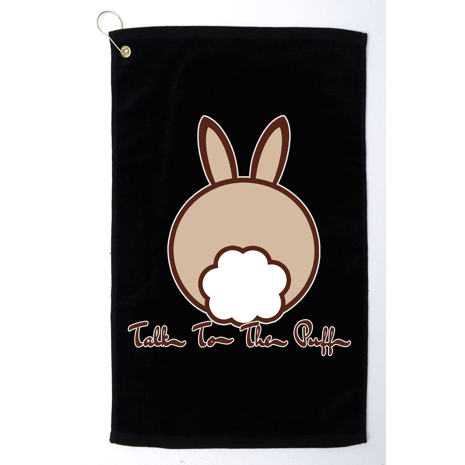 Talk To The Puff Funny Easter Bunny Golf Towel