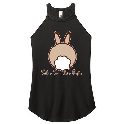 Talk To The Puff Funny Easter Bunny Women's Perfect Tri Rocker Tank
