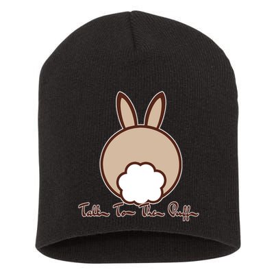 Talk To The Puff Funny Easter Bunny Short Acrylic Beanie
