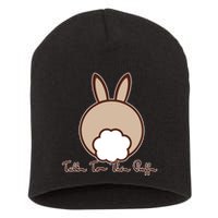 Talk To The Puff Funny Easter Bunny Short Acrylic Beanie