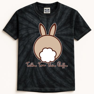 Talk To The Puff Funny Easter Bunny Kids Tie-Dye T-Shirt