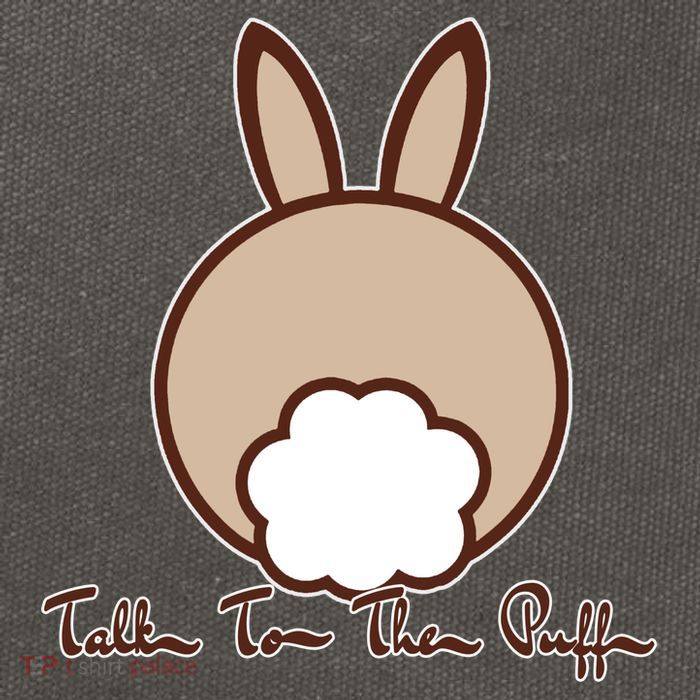 Talk To The Puff Funny Easter Bunny Cotton Canvas Backpack