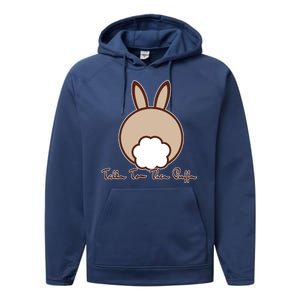 Talk To The Puff Funny Easter Bunny Performance Fleece Hoodie