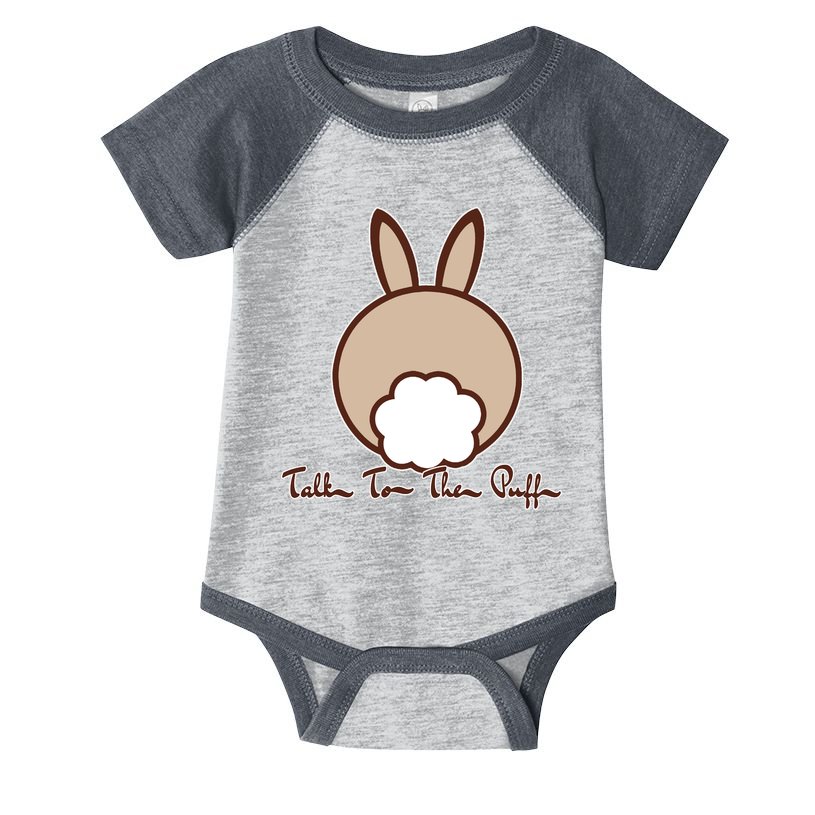 Talk To The Puff Funny Easter Bunny Infant Baby Jersey Bodysuit