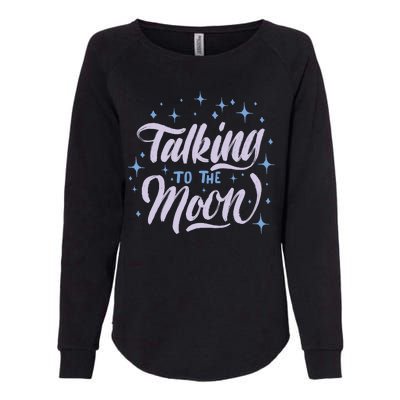 Talking To The Moon Womens California Wash Sweatshirt