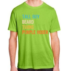 Tall Guy Beard Twins Purple Hoser Adult ChromaSoft Performance T-Shirt