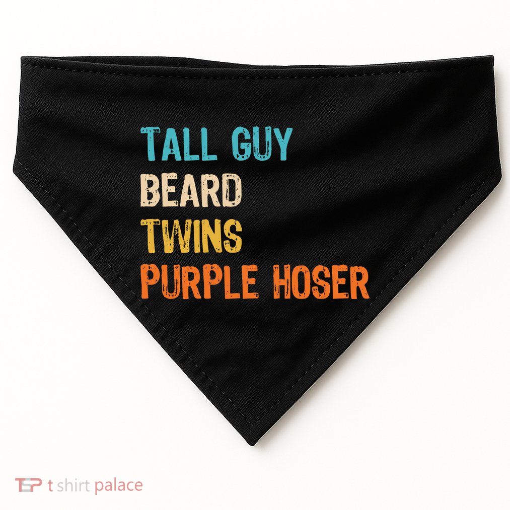 Tall Guy Beard Twins Purple Hoser USA-Made Doggie Bandana