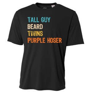 Tall Guy Beard Twins Purple Hoser Cooling Performance Crew T-Shirt