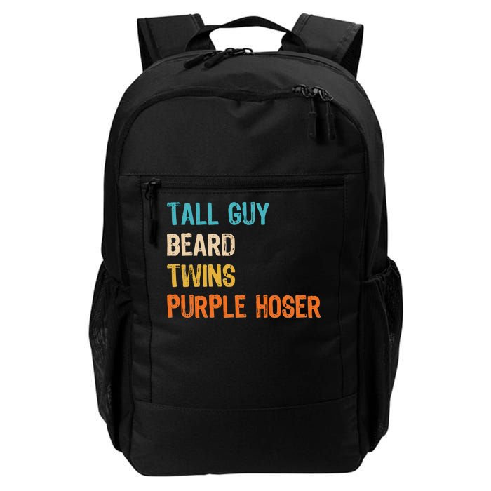 Tall Guy Beard Twins Purple Hoser Daily Commute Backpack