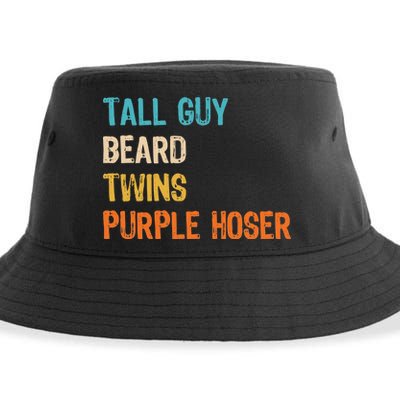 Tall Guy Beard Twins Purple Hoser Sustainable Bucket Hat