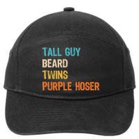 Tall Guy Beard Twins Purple Hoser 7-Panel Snapback Hat