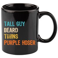 Tall Guy Beard Twins Purple Hoser 11oz C Handle Ceramic Mug