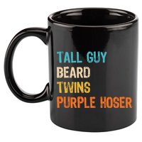 Tall Guy Beard Twins Purple Hoser 11oz C Handle Ceramic Mug