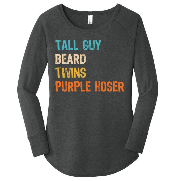 Tall Guy Beard Twins Purple Hoser Women's Perfect Tri Tunic Long Sleeve Shirt