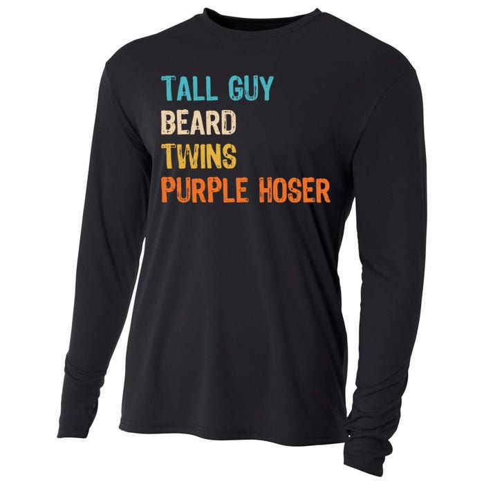 Tall Guy Beard Twins Purple Hoser Cooling Performance Long Sleeve Crew