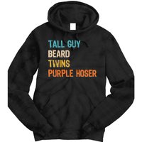 Tall Guy Beard Twins Purple Hoser Tie Dye Hoodie