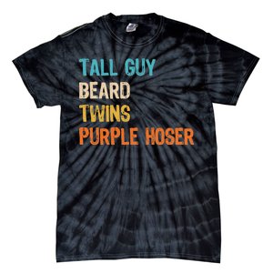 Tall Guy Beard Twins Purple Hoser Tie-Dye T-Shirt