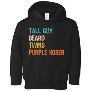 Tall Guy Beard Twins Purple Hoser Toddler Hoodie