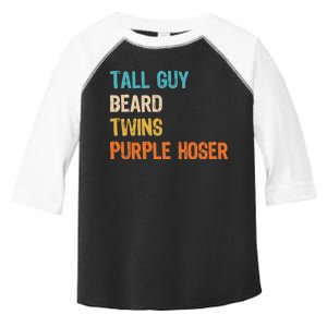 Tall Guy Beard Twins Purple Hoser Toddler Fine Jersey T-Shirt