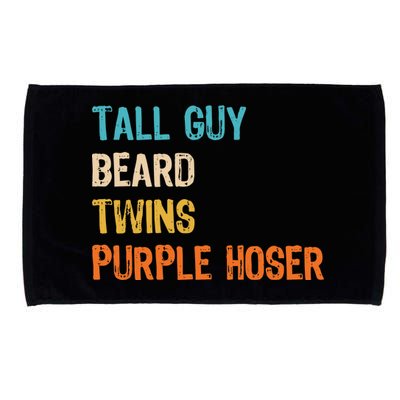 Tall Guy Beard Twins Purple Hoser Microfiber Hand Towel