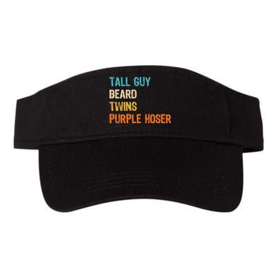 Tall Guy Beard Twins Purple Hoser Valucap Bio-Washed Visor