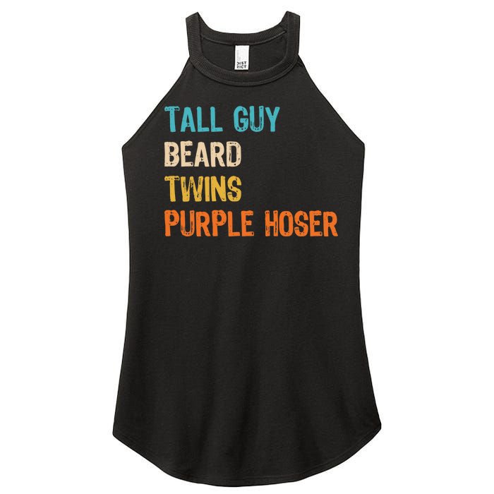 Tall Guy Beard Twins Purple Hoser Women’s Perfect Tri Rocker Tank