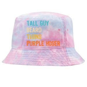 Tall Guy Beard Twins Purple Hoser Tie-Dyed Bucket Hat