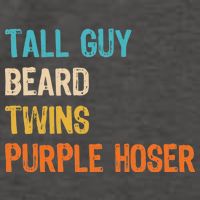 Tall Guy Beard Twins Purple Hoser Vector Backpack