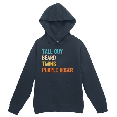 Tall Guy Beard Twins Purple Hoser Urban Pullover Hoodie