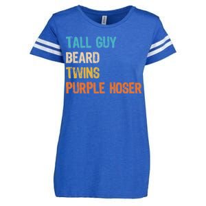 Tall Guy Beard Twins Purple Hoser Enza Ladies Jersey Football T-Shirt