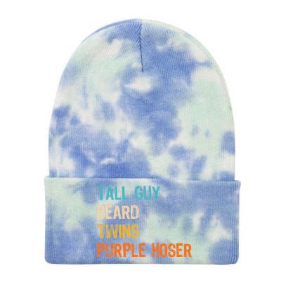 Tall Guy Beard Twins Purple Hoser Tie Dye 12in Knit Beanie