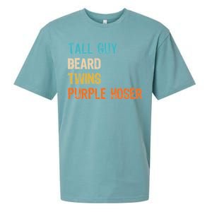 Tall Guy Beard Twins Purple Hoser Sueded Cloud Jersey T-Shirt