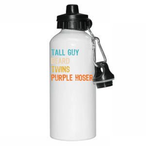 Tall Guy Beard Twins Purple Hoser Aluminum Water Bottle