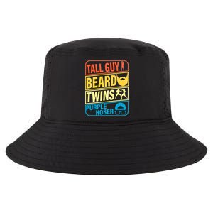 Tall Guy Beard Twins Purple Hoser Funny Cool Comfort Performance Bucket Hat