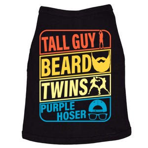 Tall Guy Beard Twins Purple Hoser Funny Doggie Tank