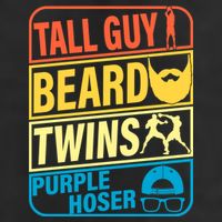 Tall Guy Beard Twins Purple Hoser Funny Adult Drive Performance Visor