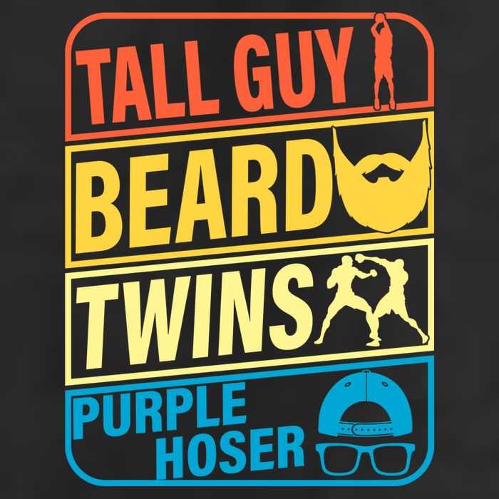 Tall Guy Beard Twins Purple Hoser Funny Adult Drive Performance Visor