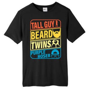 Tall Guy Beard Twins Purple Hoser Funny Tall Fusion ChromaSoft Performance T-Shirt