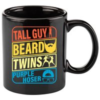 Tall Guy Beard Twins Purple Hoser Funny 11oz C Handle Ceramic Mug