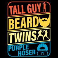 Tall Guy Beard Twins Purple Hoser Funny 16 in Basic Backpack