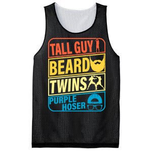 Tall Guy Beard Twins Purple Hoser Funny Mesh Reversible Basketball Jersey Tank