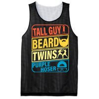 Tall Guy Beard Twins Purple Hoser Funny Mesh Reversible Basketball Jersey Tank