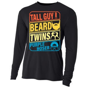 Tall Guy Beard Twins Purple Hoser Funny Cooling Performance Long Sleeve Crew