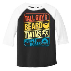 Tall Guy Beard Twins Purple Hoser Funny Toddler Fine Jersey T-Shirt